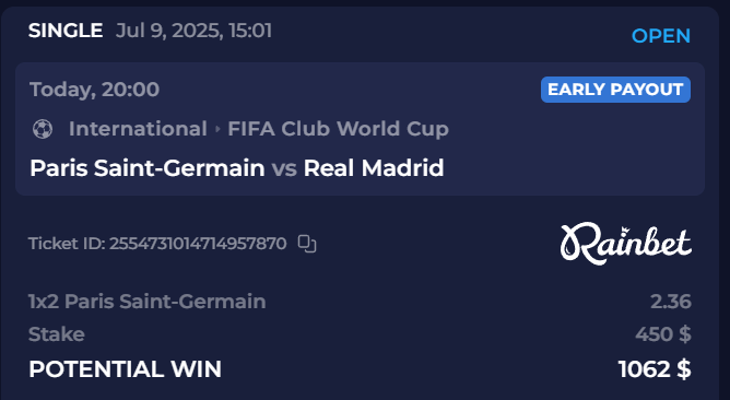 Of course, PSG are going to win tonight. They smashed Inter in the Champions League final, and I wouldn't be surprised if they do the same tonight to Real Madrid. ✅✅