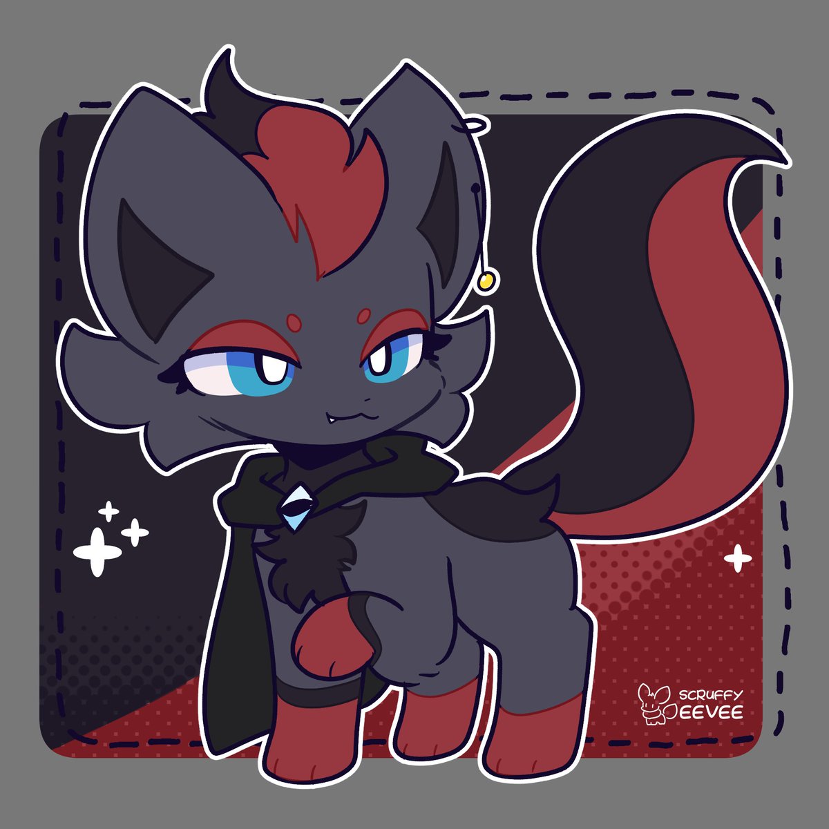 Scruffyeevee's tweet image. Day 8 Art Fight Attacks!!