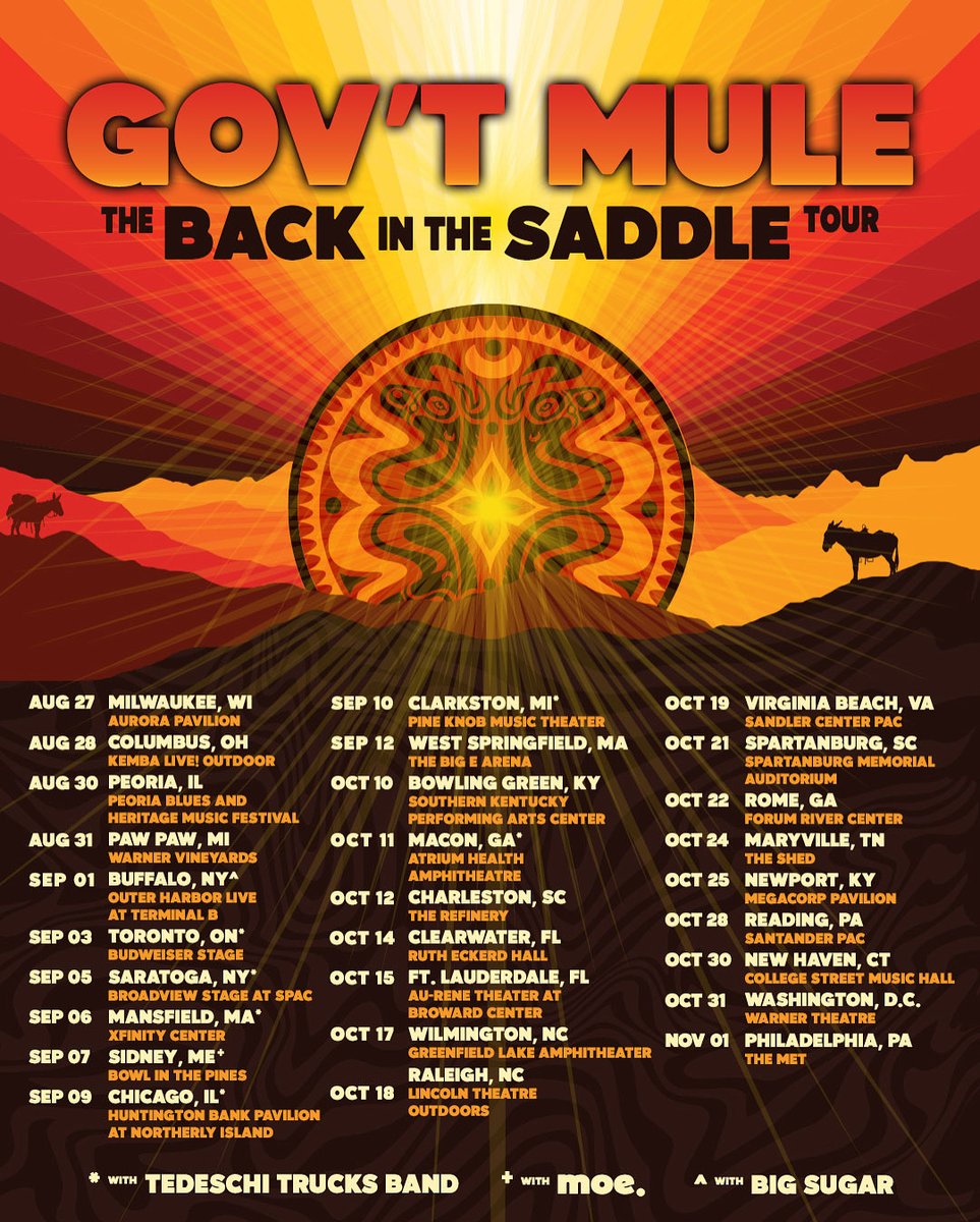 PRESALE IS LIVE!  Use code 'SADDLE' for access NOW. 

10/30 - New Haven, CT - College Street Music Hall 10/31 - Washington, D.C. - Warner Theatre 
11/1 - Philadelphia, PA - The Met   

🫏 Public on sale begins Friday, July 11th @ 10 am est