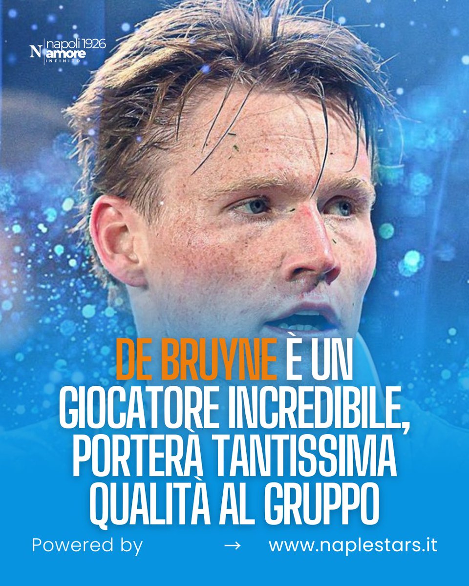 SarracinoAbusiv's tweet photo. 𝐍| #McTominay: "Kevin #DeBruyne è un giocatore incredibile, porterà tantissima qualità al gruppo e averlo con noi è qualcosa di straordinario.Acquistare calciatori di questo livello è fondamentale.
💙 #Napoli1926AmoreInfinito #Afammokk #ANEMAeCORE #naplestars https://t.co/WiENFM3X4K