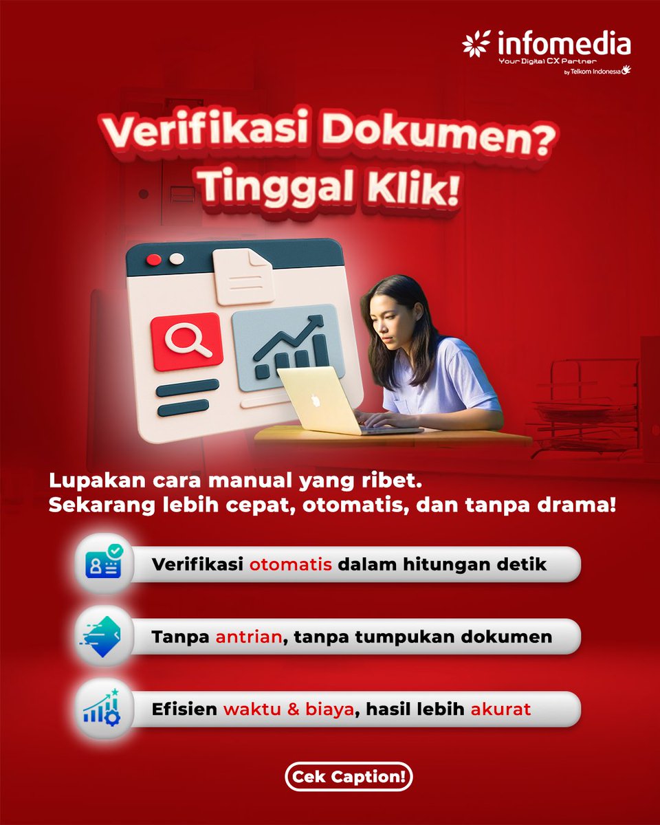 infonusa's tweet image. Lupakan verifikasi manual!
Dengan Document AI Infomedia, dokumen KTP, NPWP, invoice, &amp;amp; kontrak diverifikasi otomatis, cepat, dan aman.
✅ Integrasi mudah ke CRM/ERP
✅ Data terenkripsi
✅ Hemat waktu &amp;amp; biaya

🌐 infomedia.co.id
#DocumentAI #infomediaajadulu