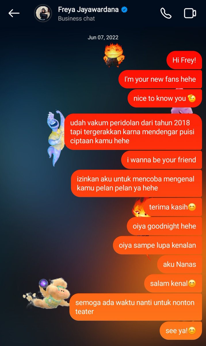 DM pertama ke oshi hehe