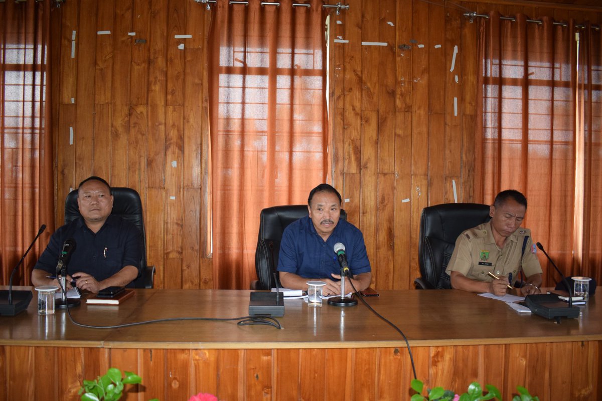 INCNagaland's tweet photo. Shri S. Supongmeren Jamir, MP (LS) &amp; Chairperson of the District Development Coordination and Monitoring Committee (DISHA), is currently presiding over the DISHA meeting at the Conference Hall of the Deputy Commissioner, New Peren, today, 9th July 2025 at 11:00 AM.
@s_supongmeren https://t.co/FQcR97pUzC