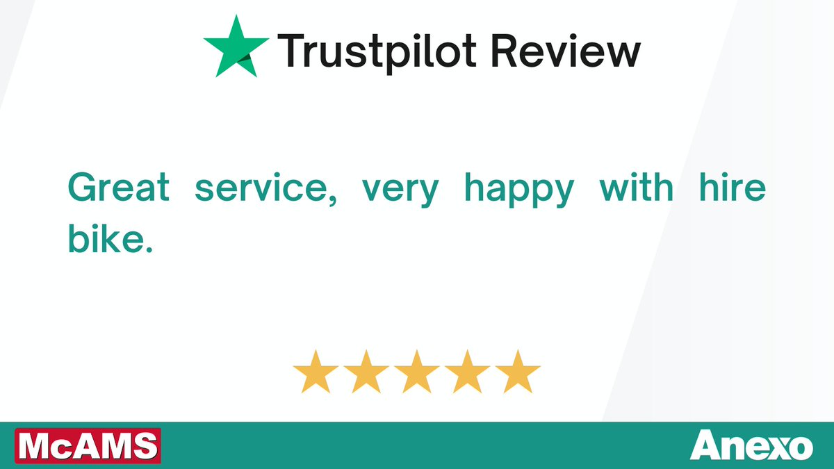 🌟 Another happy rider back on the road, thanks to our hassle-free hire bike provision in the event of a non-fault accident. Quick, reliable, and ready when you need us. #McAMS #ANX #TrustpilotReview