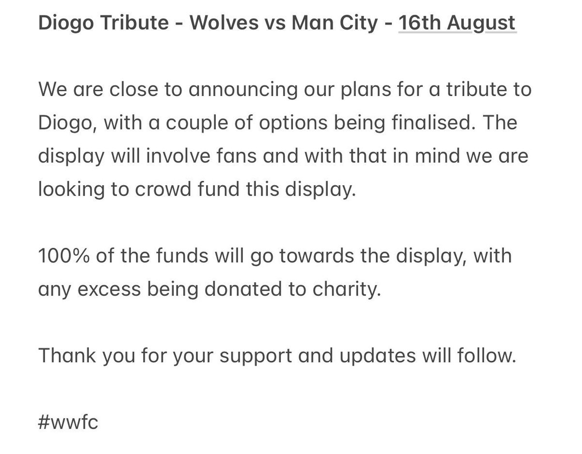 Diogo Tribute - Wolves vs Man City - 16th August

#wwfc