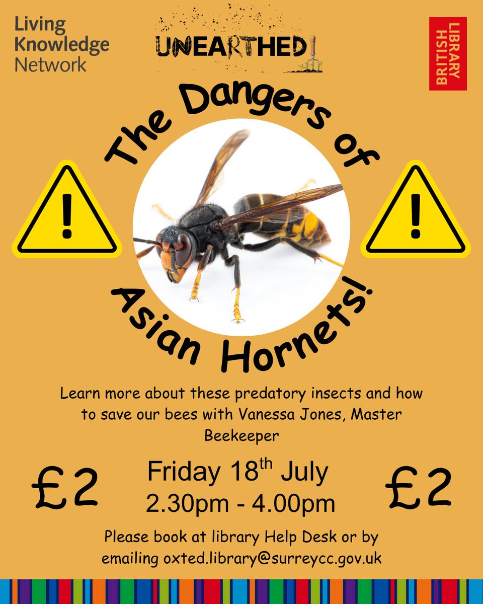 Oxted Library (@oxtedlibrary) on Twitter photo Now that Asian hornets have been spotted in East Grinstead, it is more imperative than ever that we come together to learn more about this threat to our wildlife, and how we can combat it.
<a href="/SurreyLibraries/">Surrey Libraries UK</a> <a href="/loveoxted/">Love Oxted</a>
#asianhornet #savethebees Now that Asian hornets have been spotted in East Grinstead, it is more imperative than ever that we come together to learn more about this threat to our wildlife, and how we can combat it.
<a href="/SurreyLibraries/">Surrey Libraries UK</a> <a href="/loveoxted/">Love Oxted</a>
#asianhornet #savethebees