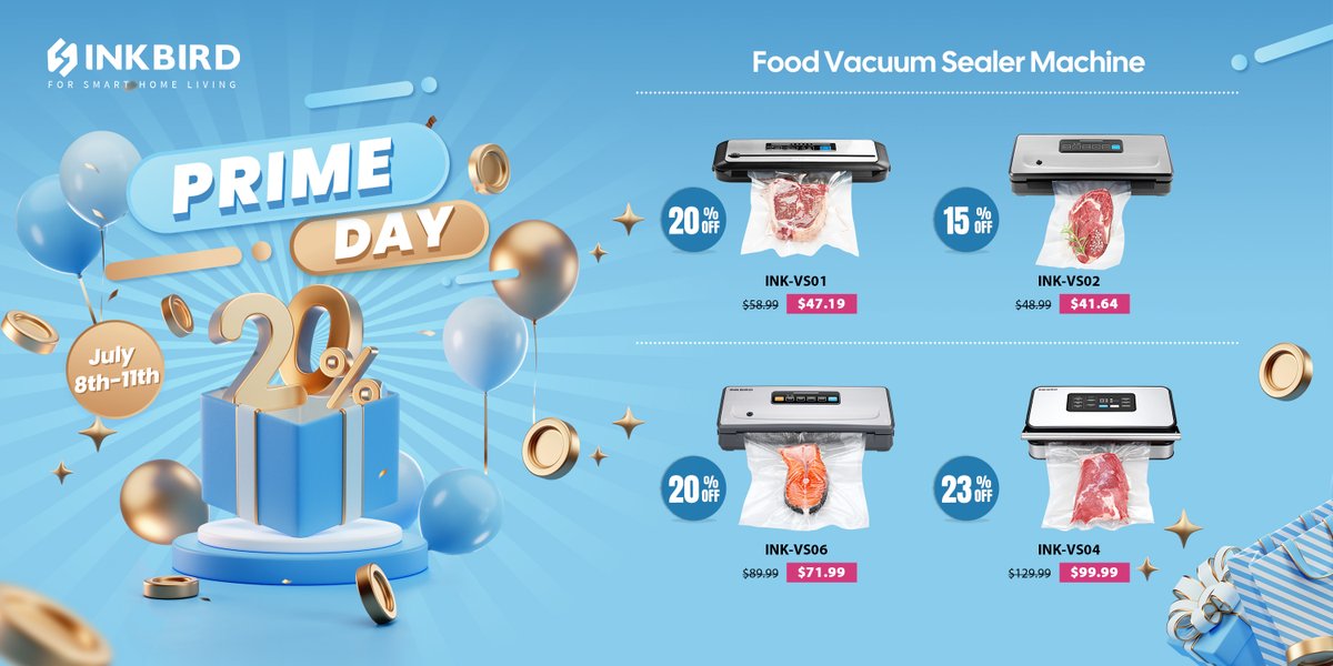 🔥 INKBIRD Amazon Prime Day – BBQ &amp; Kitchen Essentials Up to 50% OFF！

📅 Timeline: 2025/7/8-2025/7/11

🛒 Best time of the year to upgrade your kitchen!

From INKBIRD's best-selling cooking tools – we’ve got LIMITED-TIME DEALS for you!
