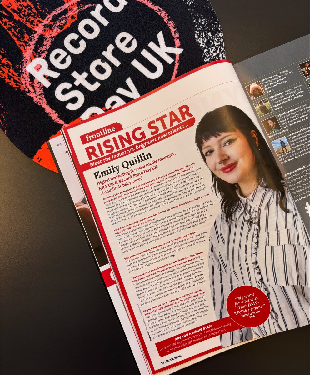 ERA (@eraltd) on Twitter photo Big congratulations to ERA’s Em Quillin on being named a Rising Star by <a href="/MusicWeek/">Music Week</a> . A well-earned recognition for someone making real impact in the industry.
Great to see your work getting the spotlight it deserves! 👏
musicweek.com/interviews/rea…
#musicindustry #RisingStar Big congratulations to ERA’s Em Quillin on being named a Rising Star by <a href="/MusicWeek/">Music Week</a> . A well-earned recognition for someone making real impact in the industry.
Great to see your work getting the spotlight it deserves! 👏
musicweek.com/interviews/rea…
#musicindustry #RisingStar