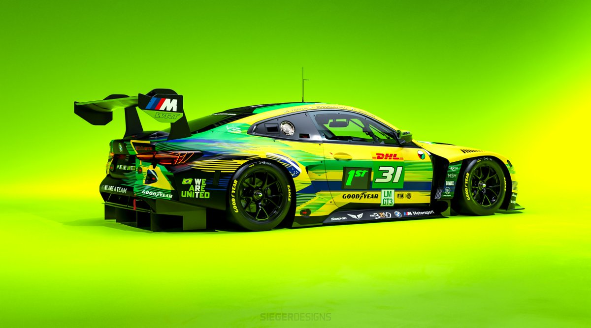 followWRT's tweet photo. Brazilian beauty 🇧🇷🔥

Our #31 BMW M4 GT3 EVO debuts a one-off livery in São Paulo. A tribute to Brazil and part of our 'We aRe uniTed' initiative.

We also welcome Pedro Ebrahim to the team, as Timur Boguslavskiy is forced to sit out out due to illness.

#WRT #WEC #6HSaoPaulo https://t.co/GafWkRNWoM