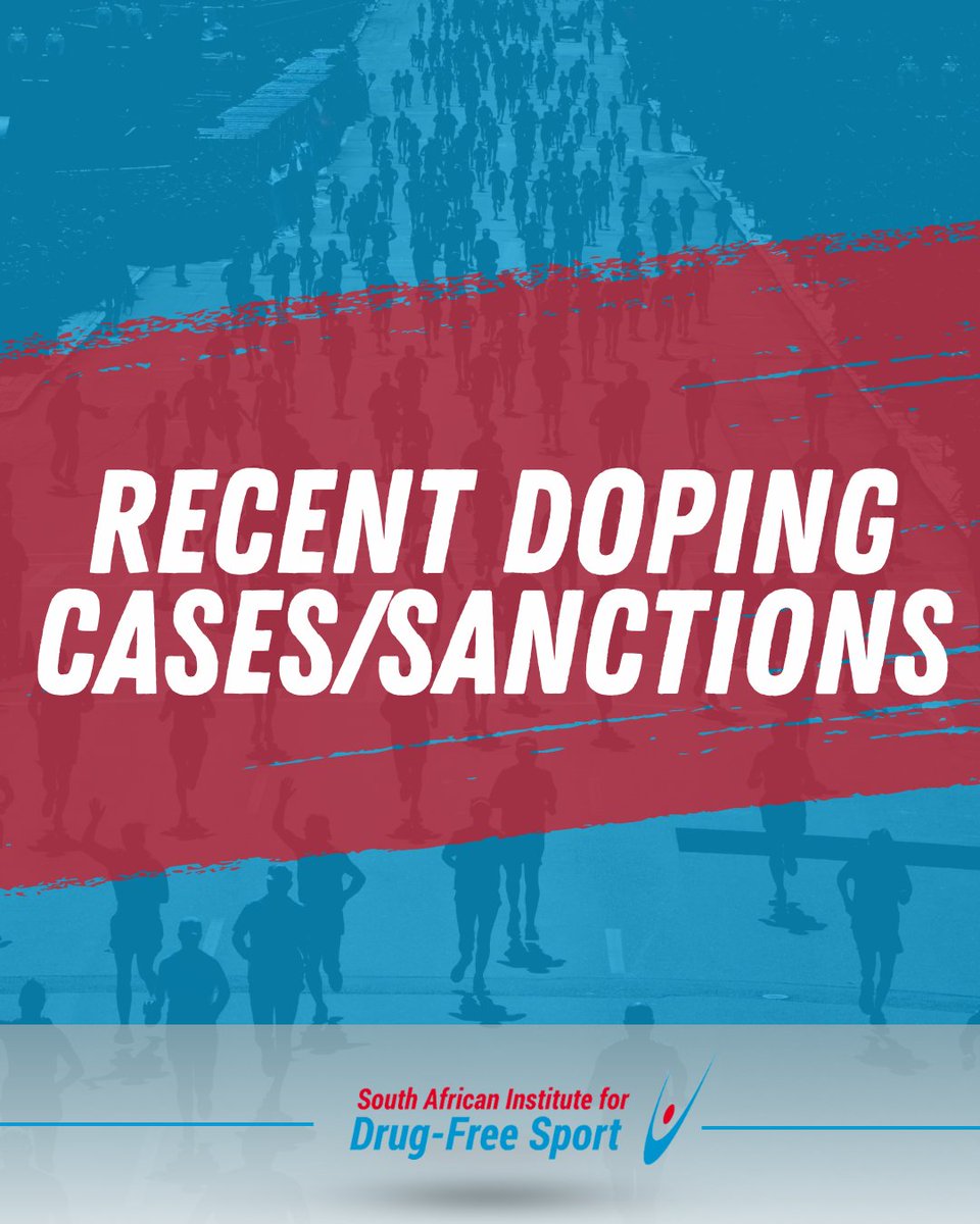 drugfreesportZA's tweet image. Fair play matters! Check out the latest doping cases &amp;amp; sanctions in South African sports for June 2025. Let&apos;s keep our games clean. Find the link: drugfreesport.org.za/recent-doping-…

#DopingFree #PlayFair #SouthAfricanSport #DopingCases2025