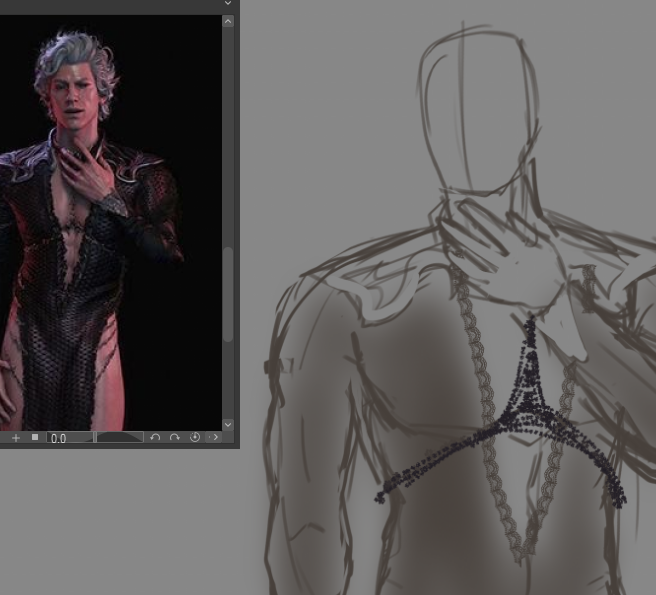 wea_thered's tweet photo. another wip
might finish it after spanish classes lol
(dont mind the ugly hand,,,,,)
#art #youllseewhatfandomitislater #butfornow #BaldursGate3 #astarion #dress #howtfdoyoutagproperly https://t.co/tuXMskTNiZ
