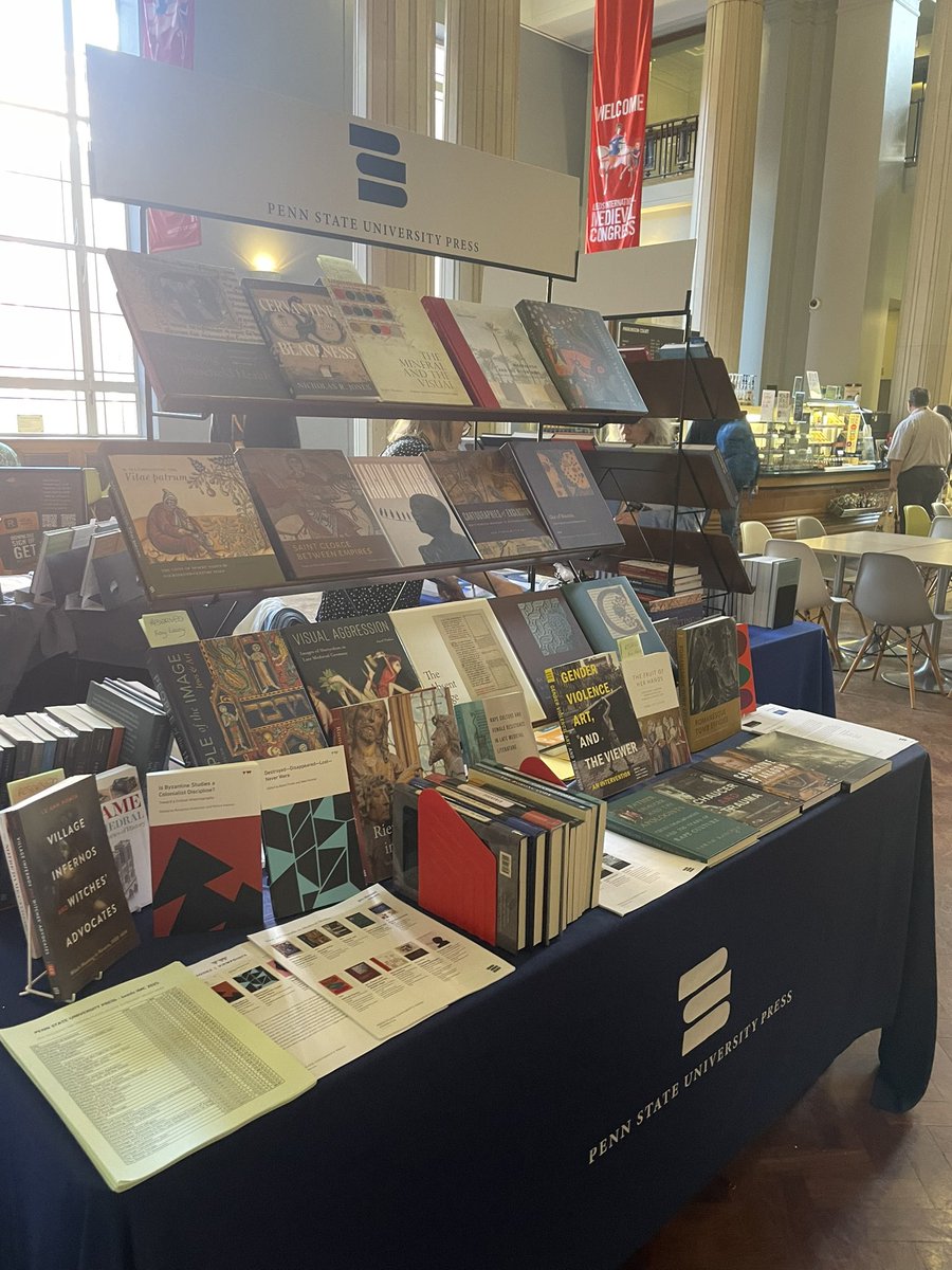 OxfordPublicity's tweet image. It’s coffee time at Leeds International Medieval Congress! Do come and visit the @PSUPress bookstall in Parkinson to browse the latest and best in #medieval studies! Conference discount of 30% on all purchases!