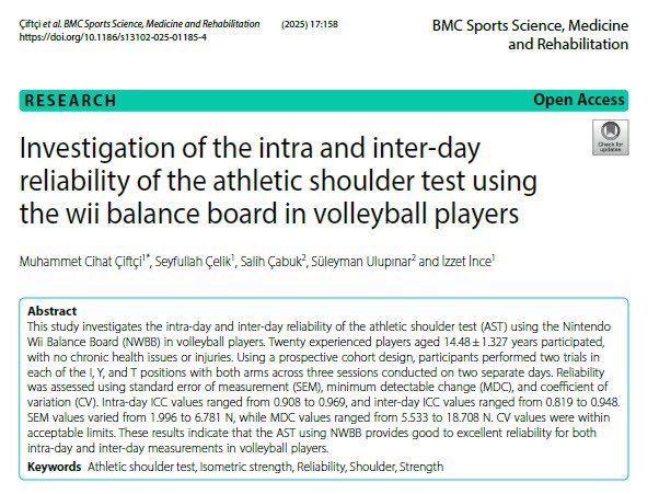 I am privileged to announce that our mutual study with <a href="/izince/">İzzet İnce</a> <a href="/seyfo_celik06/">Seyfullah Çelik</a> Süleyman Ulupınar and Salih Çabuk has been published in BMC Sport Science,Medicine and Rehabilitation journal. This is just a beginning of a long road for our collaboration. Congratulations to all of us