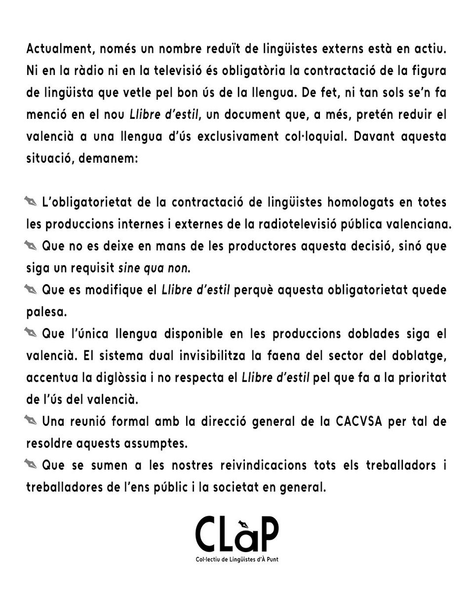 Continuem... 
#ÀPuntEnValencià #LaLlenguaNoEsToca #SíAlValencià #LingüistesHomologats #Clàp <a href="/apunt_media/">À Punt</a>