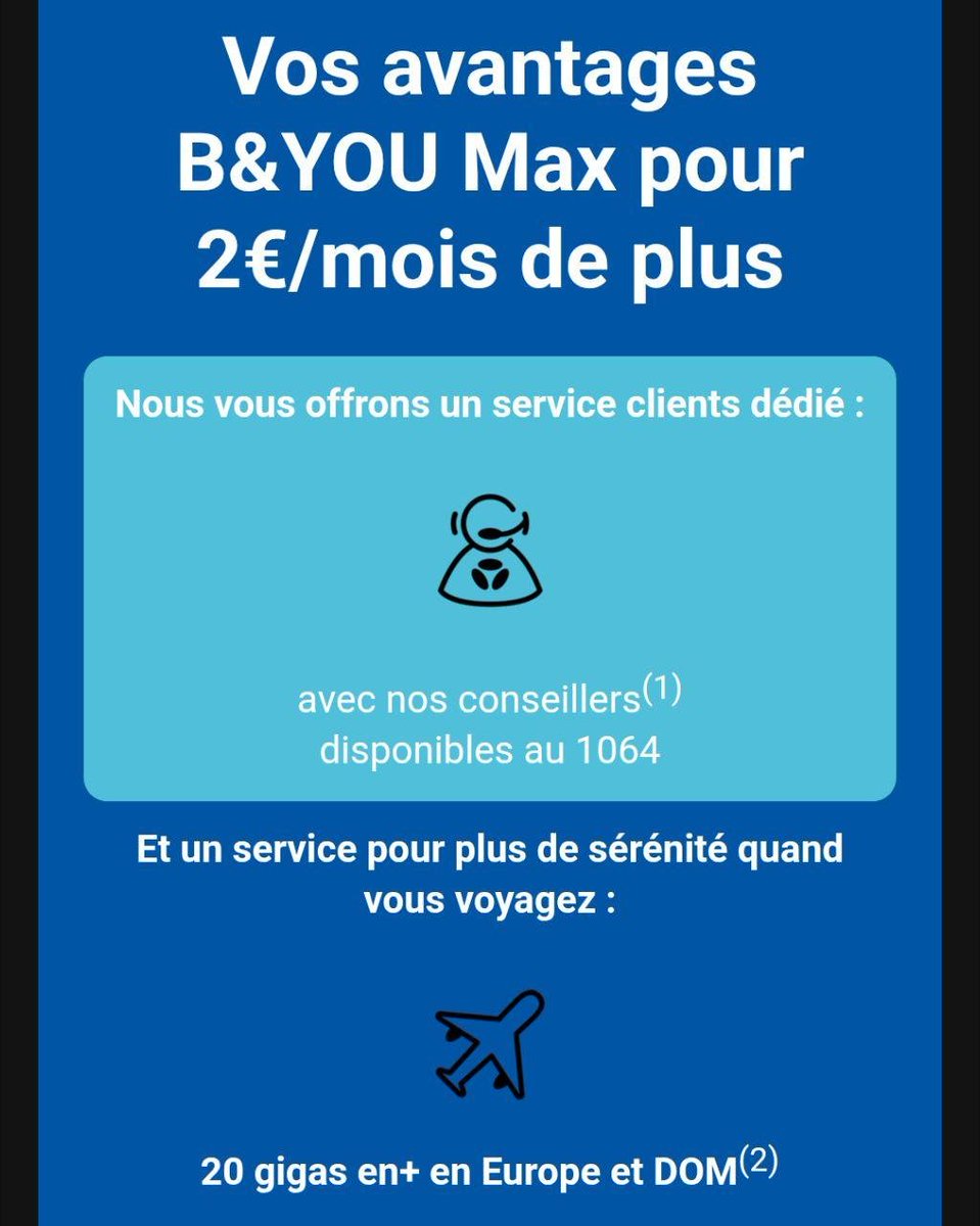 LegZ's tweet photo. Ah @bouyguestelecom vos méthodes sont toujours aussi clean, ça fait plaisir à voir.
L'option à +20% sur ton abo, facultative, mais qu'on t'active automatiquement...
cc @dgccrf https://t.co/qwMj7Fu929