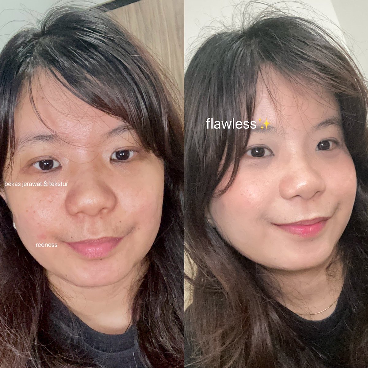 nocturnalcutie's tweet photo. POV: nemu produk 2in1 yang bikin hasil complexion ku sebagus ini!
no concealer, no color corrector. sat set &amp; ringan di kulit🤍 https://t.co/0cIkscOtFc