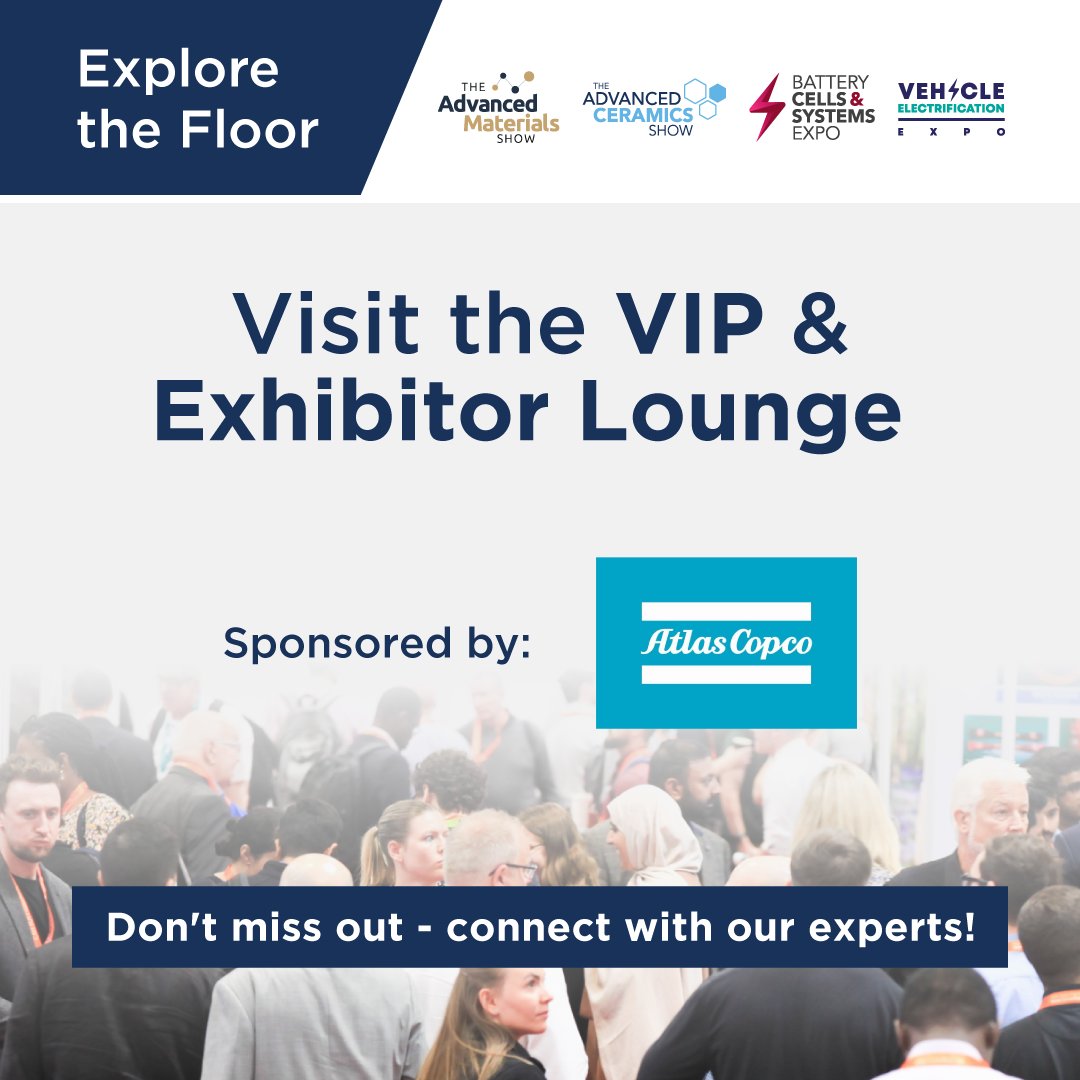 Advanced Materials Show (@materialsshow) on Twitter photo Take a moment to stop by our VIP & Exhibitor Lounge today, sponsored by Atlas Copco.
#AMS25 #ACS25 #AdvancedMaterials #AdvancedCeramics Take a moment to stop by our VIP & Exhibitor Lounge today, sponsored by Atlas Copco.
#AMS25 #ACS25 #AdvancedMaterials #AdvancedCeramics