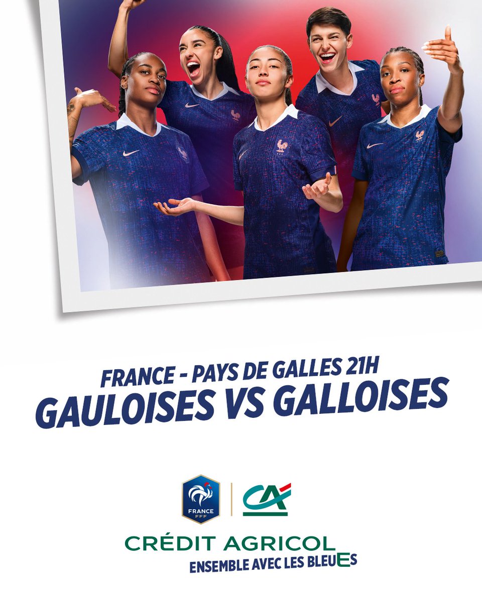 Après leur superbe victoire face à l'Angleterre, nos Bleues affrontent ce soir le Pays de Galles pour leur deuxième match de poule.
Partenaire officiel de l'équipe de France, le Crédit Agricol donne son "e" aux Bleues pour cet Euro 2025 !