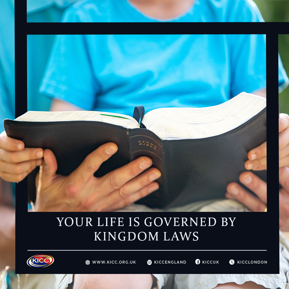 Live under the divine laws of favor, grace, and authority in Christ. 
#KingdomLaws #GodsKingdom