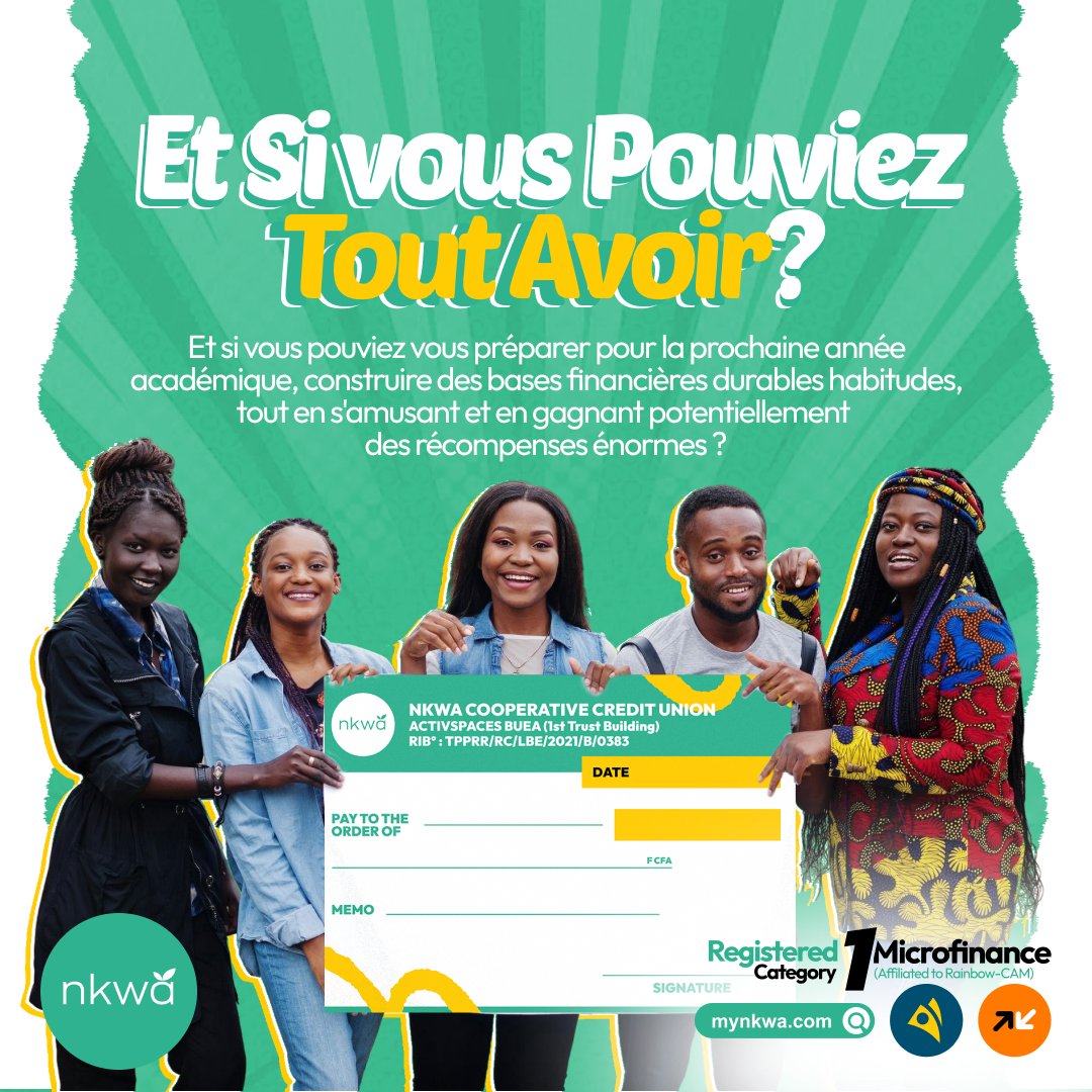 Nkwa (@mynkwa) on Twitter photo Why choose when you can have it all?
This back-to-school season, Nkwa is making it possible to save smart and win big! With our Back to School Savings Challenge, you don’t have to pick between preparing for September and spoiling yourself (or your loved ones) with amazing Why choose when you can have it all?
This back-to-school season, Nkwa is making it possible to save smart and win big! With our Back to School Savings Challenge, you don’t have to pick between preparing for September and spoiling yourself (or your loved ones) with amazing