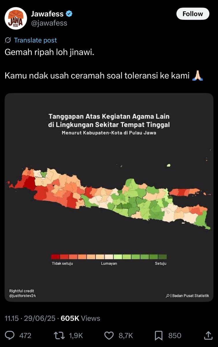 “Kamu ndak usah ceramah soal toleransi ke kami 🙏🏼”

🤣🤣🤣