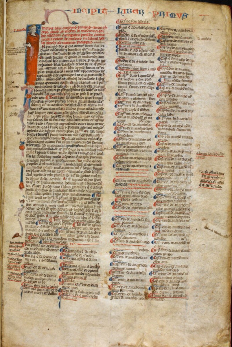 Ennius (@red_loeb) on Twitter photo Initial depicting Avicenna at the beginning of Bk 1 of Ibn Sina's (Avicenna) medical summa translated by Gerard of Cremona (circa 1113/4-1187 CE)
BL Harley MS 3744; Avicenna, The Canon of Medicine; Early 14th c-Early 15th c; Italy, N; f.6r <a href="/BLMedieval/">Medieval Manuscripts</a> Initial depicting Avicenna at the beginning of Bk 1 of Ibn Sina's (Avicenna) medical summa translated by Gerard of Cremona (circa 1113/4-1187 CE)
BL Harley MS 3744; Avicenna, The Canon of Medicine; Early 14th c-Early 15th c; Italy, N; f.6r <a href="/BLMedieval/">Medieval Manuscripts</a>
