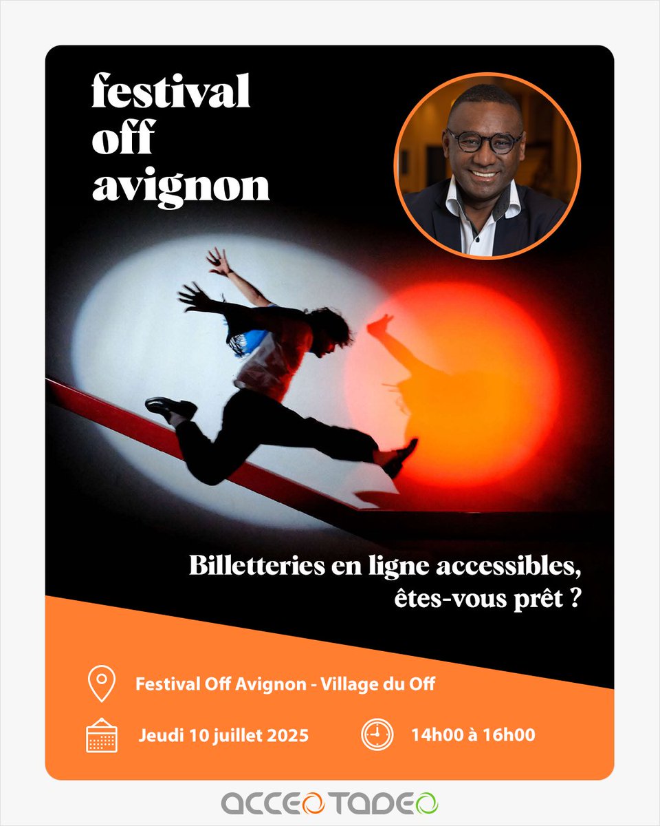 [Festival Off Avignon]
Atelier : « Billetteries en ligne accessibles à tous·tes : la vôtre est-elle prête ? »

Notre directeur des relations publiques, <a href="/fontainelucien/">Lucien Fontaine</a> participera à cet atelier aux côtés de :
👤 Pascal PARSAT - Expert Handicap, Diversité, Inclusivité @Audiens
👤