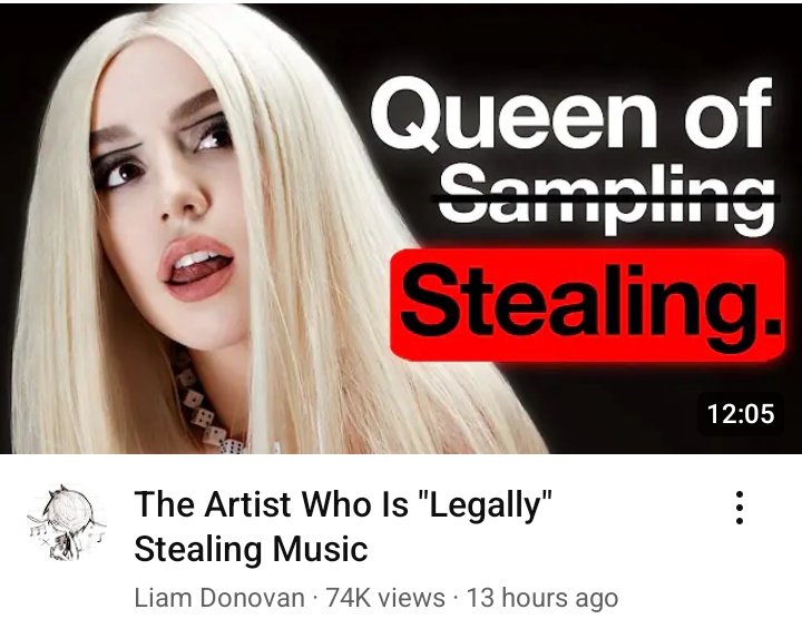 Avas_Somebody's tweet photo. Ava Max stealing music? Bitch, half your faves built careers off samples. Drake copied right off TikTok. Ice Spice? Samples. Nicki? Samples. Doja? Samples. Kanye? Don’t even start. Beyoncé sampled Break My Soul and y’all called it rEvOluTionAry bfr https://t.co/FinZerph1v