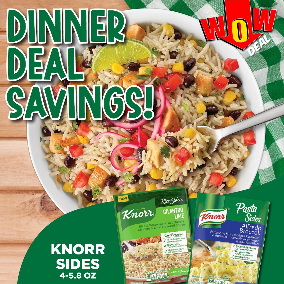 LarsonCashSaver's tweet photo. Stock up and save on quick and tasty Knorr Sides to complete any meal. They are just $.99 when you buy four using our Super Digital Coupon! https://t.co/NBozWCygWF