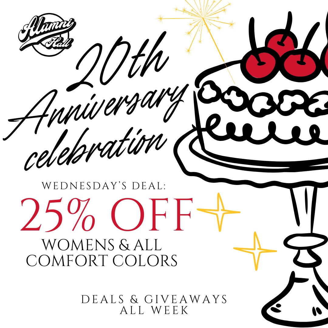 AlumniHallUNL's tweet image. Today&apos;s Deal of the Day: 25% off Womens &amp;amp; ALL Comfort Colors  🎉🎂 
alumnihall.com