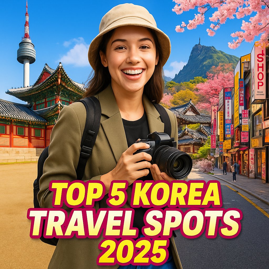 Worldtoplists25's tweet photo. Top 5 Korea travel spots for 2025 — and #1 isn’t Seoul.
Underrated, unforgettable, full of surprises.

💬 What’s your pick for #1?
👀 Watch: https://t.co/rggb5O35Lp
➕ Follow for more travel picks with a twist

#Korea2025 #Top5Destinations #ExploreKorea #HiddenGems #TravelAsia https://t.co/0V65lHwG73