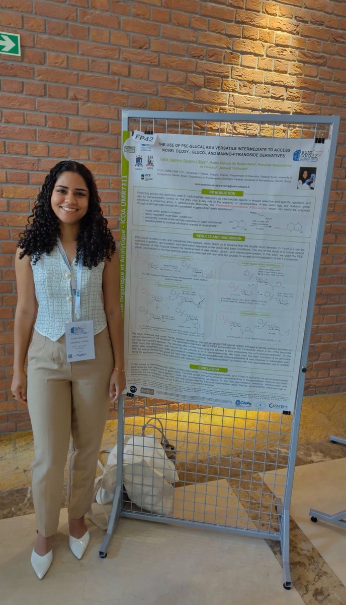 SchulerMarie1's tweet image. Very nice job from Camille, Christopher, Caroline and Carla who presented their research work as flash poster presentation @Eurocarb22 congress Gdansk! #ICOA #UnivOrleans #LabexSynOrg