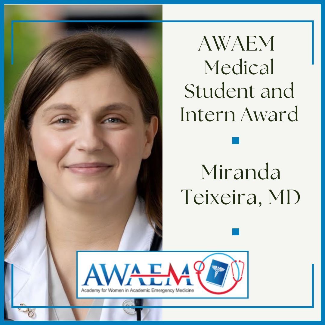 Dr. Miranda Teixeira is the 2025 Recipient of the AWAEM Medical Student and Intern Award! Congratulations!