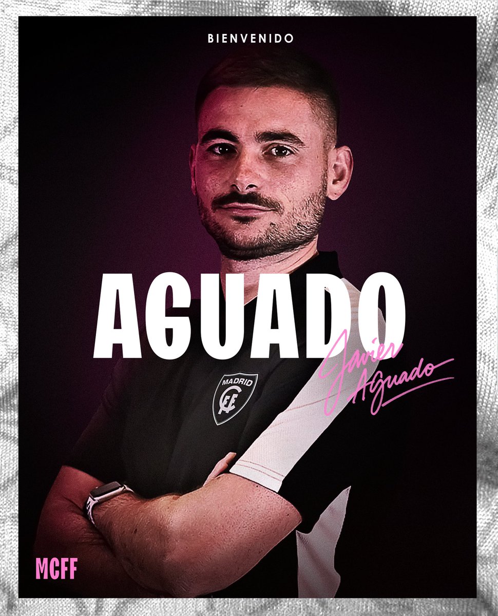 OFICIAL 𝑱𝒂𝒗𝒊𝒆𝒓 𝑨𝒈𝒖𝒂𝒅𝒐, es el nuevo entrenador del primer equipo ¡BIENVENIDO A LA FAMILIA MÁS GRANDE DE FÚTBOL FEMENINO! 
📲 madridcff.com/javier-aguado-…

#VamosMiMadrid 🤍🩷