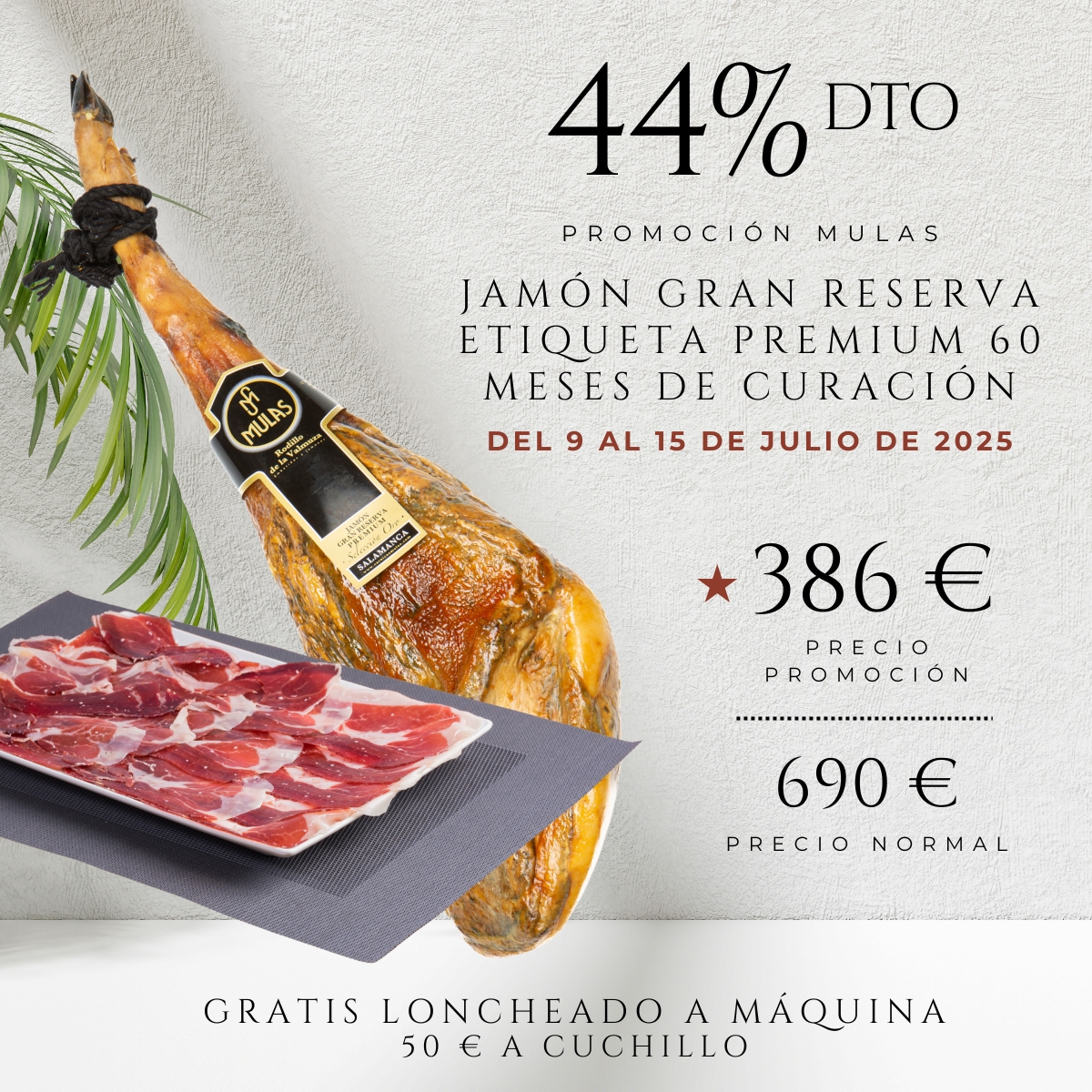 Carnicasmulas's tweet photo. ¡Atención, OFERTAZA! 💥
👉 Ahora nuestro #Jamón Gran Reserva Etiqueta Premium con un 44% de DESCUENTO 🙌👏. Disfruta de la alta #calidad al mejor precio. Solo del 09 al 15 de julio 🛍️🖱️ https://t.co/Kpc2HJ3tzC
¡Haz de tus picoteos veraniegos un #entrante exquisito! 😋 https://t.co/RgUcn6U3lB