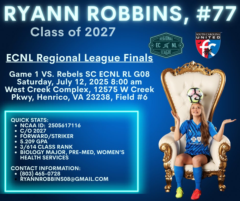 Ryann Robbins (@ryrobb08) on Twitter photo THREE, MORE, DAYS! @ECNLGirls
<a href="/MikeErtel10/">Michael Ertel, Ph.D.</a> <a href="/TannerOsborne27/">Tanner Osborne</a> <a href="/SCUnited_FC/">SC United FC</a> <a href="/PrepSoccer/">Prep Soccer ⚽️</a> <a href="/TopDrawerSoccer/">TopDrawerSoccer</a> <a href="/TheSoccerWire/">SoccerWire</a> <a href="/ImCollegeSoccer/">College Soccer Truth ™</a> <a href="/ImYouthSoccer/">ECNL/GA/Recruiting/College Soccer</a> <a href="/ECNLgirls/">ECNL Girls</a> <a href="/ECNLSoutheast/">ECNL Southeast Girls</a> #soccer #soccerplayer #soccerrecruiting #ecnl #ecnlgirls #collegesoccer #soccerlife #collegerecruiting THREE, MORE, DAYS! @ECNLGirls
<a href="/MikeErtel10/">Michael Ertel, Ph.D.</a> <a href="/TannerOsborne27/">Tanner Osborne</a> <a href="/SCUnited_FC/">SC United FC</a> <a href="/PrepSoccer/">Prep Soccer ⚽️</a> <a href="/TopDrawerSoccer/">TopDrawerSoccer</a> <a href="/TheSoccerWire/">SoccerWire</a> <a href="/ImCollegeSoccer/">College Soccer Truth ™</a> <a href="/ImYouthSoccer/">ECNL/GA/Recruiting/College Soccer</a> <a href="/ECNLgirls/">ECNL Girls</a> <a href="/ECNLSoutheast/">ECNL Southeast Girls</a> #soccer #soccerplayer #soccerrecruiting #ecnl #ecnlgirls #collegesoccer #soccerlife #collegerecruiting