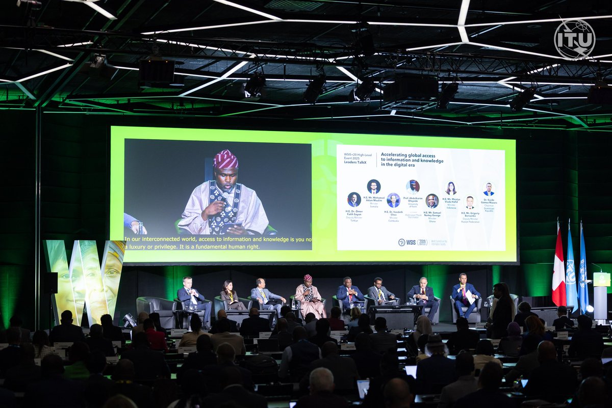 WSIS+20 High-Level Event kapsamında “Leaders TalkX: Accelerating global access to information and knowledge in the digital era” temalı oturuma katılarak, küresel ölçekte bilgi ve iletişim teknolojilerine adil erişimin sadece teknik değil, aynı zamanda stratejik ve insani bir