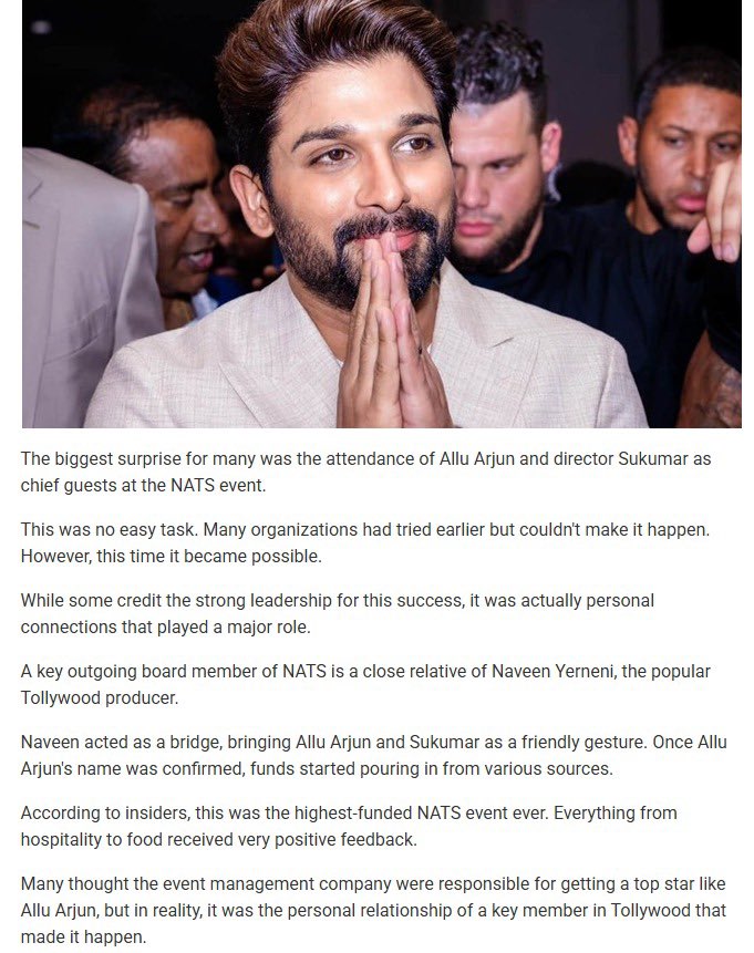 After #AlluArjun name was confirmed, funds started pouring in from various sources🔥

This is Highest funded NATS event ever❤️‍🔥
Brand <a href="/alluarjun/">Allu Arjun</a> 💥