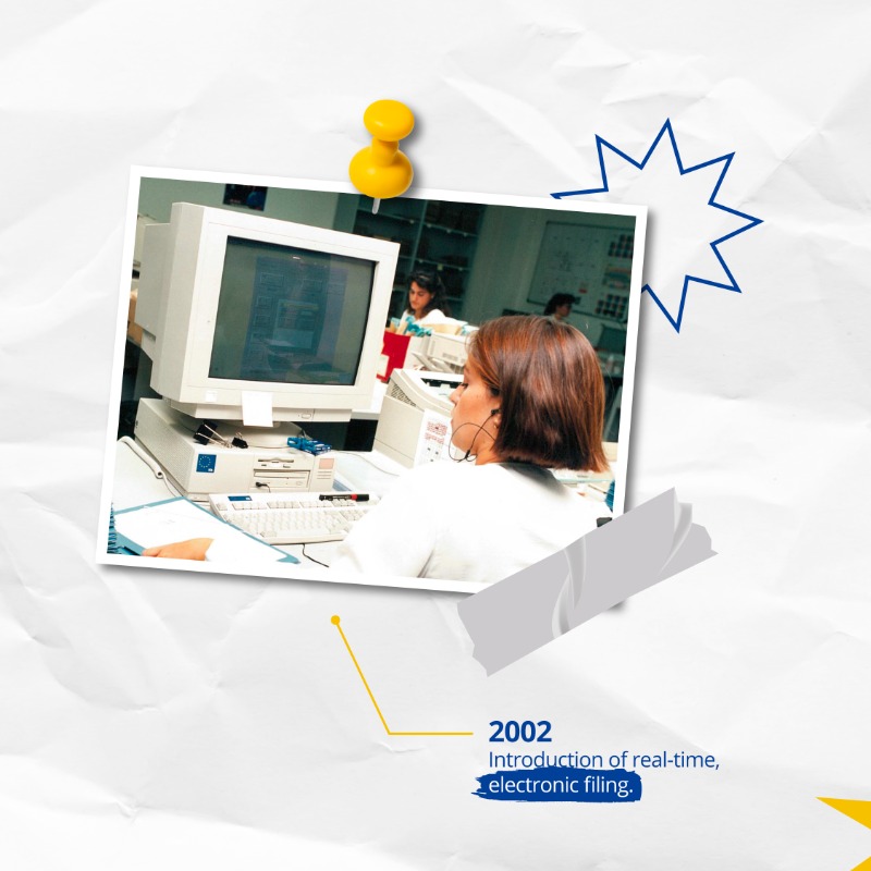 EU_IPO's tweet photo. 📜✉️From faxes & CD-ROMs to AI-powered tools – IP filing has come a long way!
Since 1994, EUIPO has transformed filing from paper-heavy to fully digital, recently adding pre-assessment checks to #EUTMFiling & #EasyFiling .
🔗Discover how far we've come: