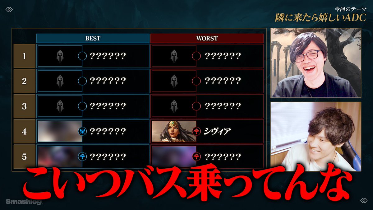 【🆕新着動画】

今回はSUP目線で「隣に来ると嬉しい＆嬉しくないチャンピオン」をランキング形式で発表して頂きました😂👏

📺【本音暴露】実はそんなに好きじゃないです…サポートの元プロが選ぶ“理想の相方”と“地獄の相方”
youtu.be/bm87cOK9LM4?si…

🎙️キャスト
Enty <a href="/enty925/">えんてぃ / Enty</a>
Day1 <a href="/Day1week/">Day1 / ワタル 🐧🏹</a>

#LoL