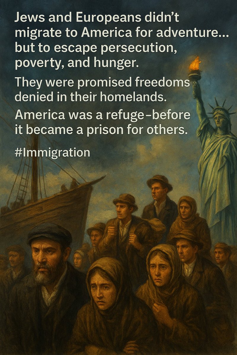 mhmds_yd98458's tweet image. From Refuge to Fortress: The American Immigration Paradox
Yesterday's desperate refugees are today's gatekeepers. The same nation built by those fleeing hunger and hatred now slams the door on others doing the same. History isn’t repeating—it’s rejecting.
#ForgottenFootsteps