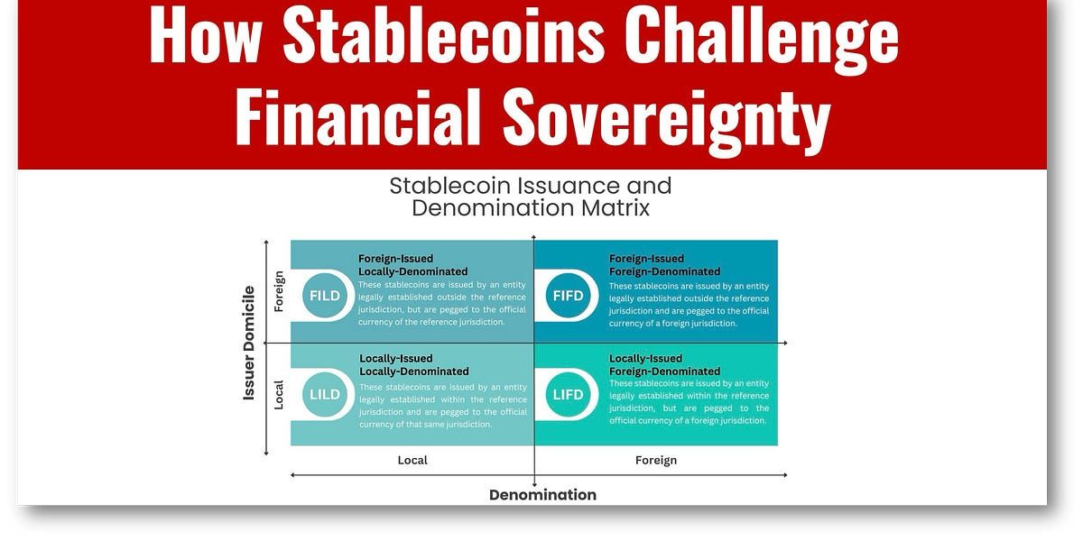 How #Stablecoins Challenge Financial Sovereignty 

Stablecoins will create a two-tier cash transfer system.

One tier for banks, and the other for stablecoins, whose low cost, ease of transfers, and potentially lower standards of KYC/AML make them attractive. 

Read the full