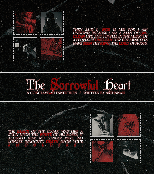 althanair's tweet image. THE SORROWFUL HEART — A CONCLAVE AU
Anno Domini 1537.
Innocentius XVI sits on the throne of the war-torn Papal State. And when a battle claims the life of Cardinal Thomas Lawrence, an unprecedented set of events shakes the very foundations of the Holy See.