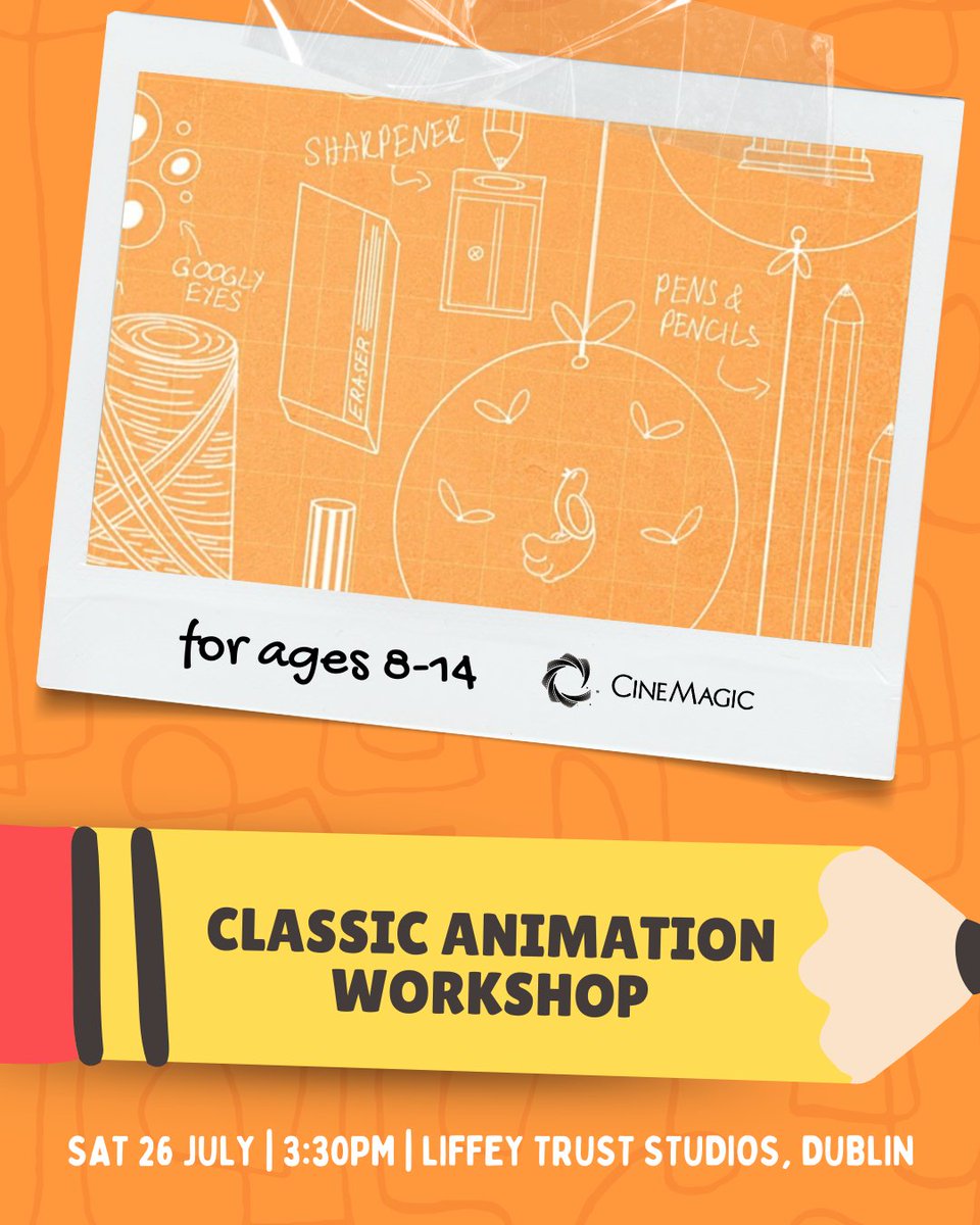 Cinemagic's tweet image. Learn the principles of animation through the old techniques and start your journey into the world of moving image with #CinemagicDublin this summer!

Join us at @studiosliffey on July 26th - book today at Cinemagic.org.uk/latest-events/

#Cinemagic #Animation #Summer #Dublin