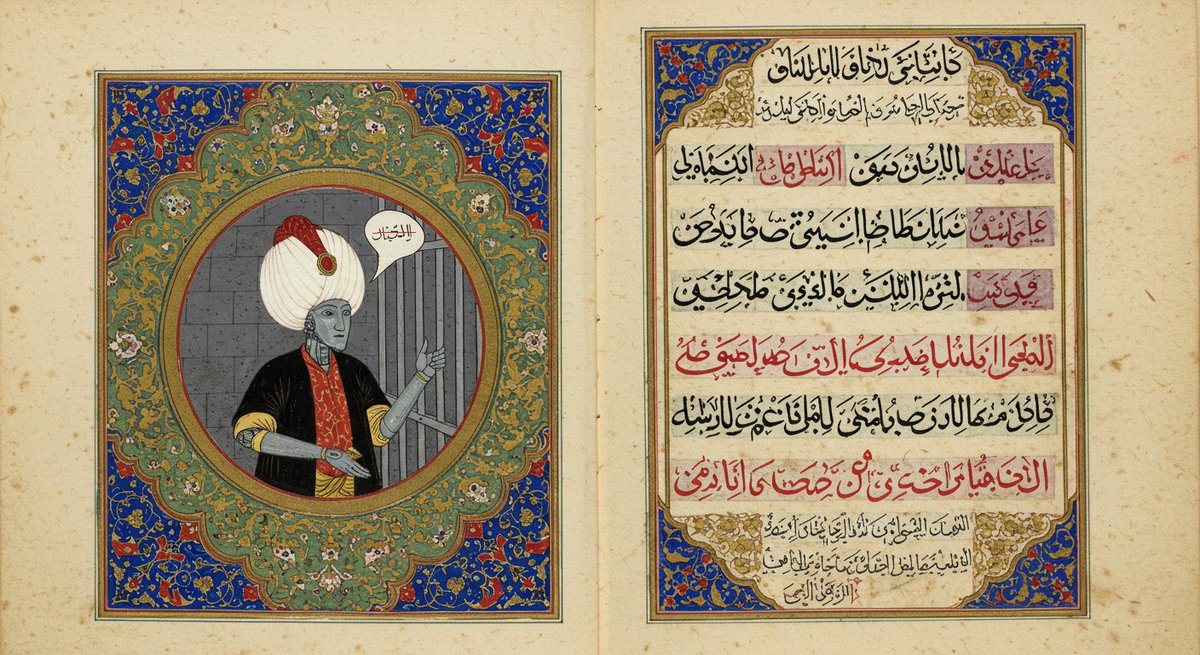 Emretas1903's tweet image. "Zekâ-yı sûniyyeden mürîdi bol bir bir şeyh var idi, eyü ok atmakdan nâmuna Gürok yâhud Gırok dirler idi. Her kimesneye kim bir mâlumat gele derhâl şeyhe sûal idüp teyîd kılarlar idi. Amma ol şeyh agzı bozuk olmağla şetm-i galîza ile hünkâra sövicek Yedikulle'ye habs itdiler."