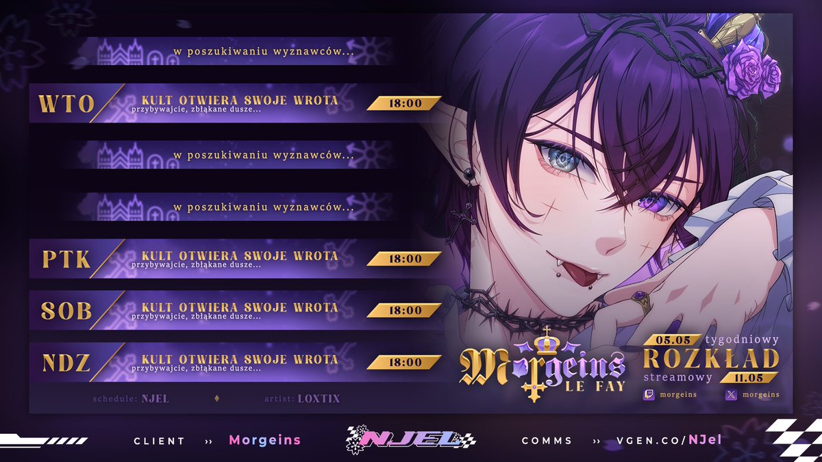 NJel_art's tweet image. Hello #PortfolioDay (´・◡・｀)
My name&apos;s Ewa, I&apos;m a visual artist and illustrator based in Poland, focused on creating amazing stream and social media assets for VTubers and streamers around the world! 🌸
Have I mentioned I have a soft spot for glowing things? 👀