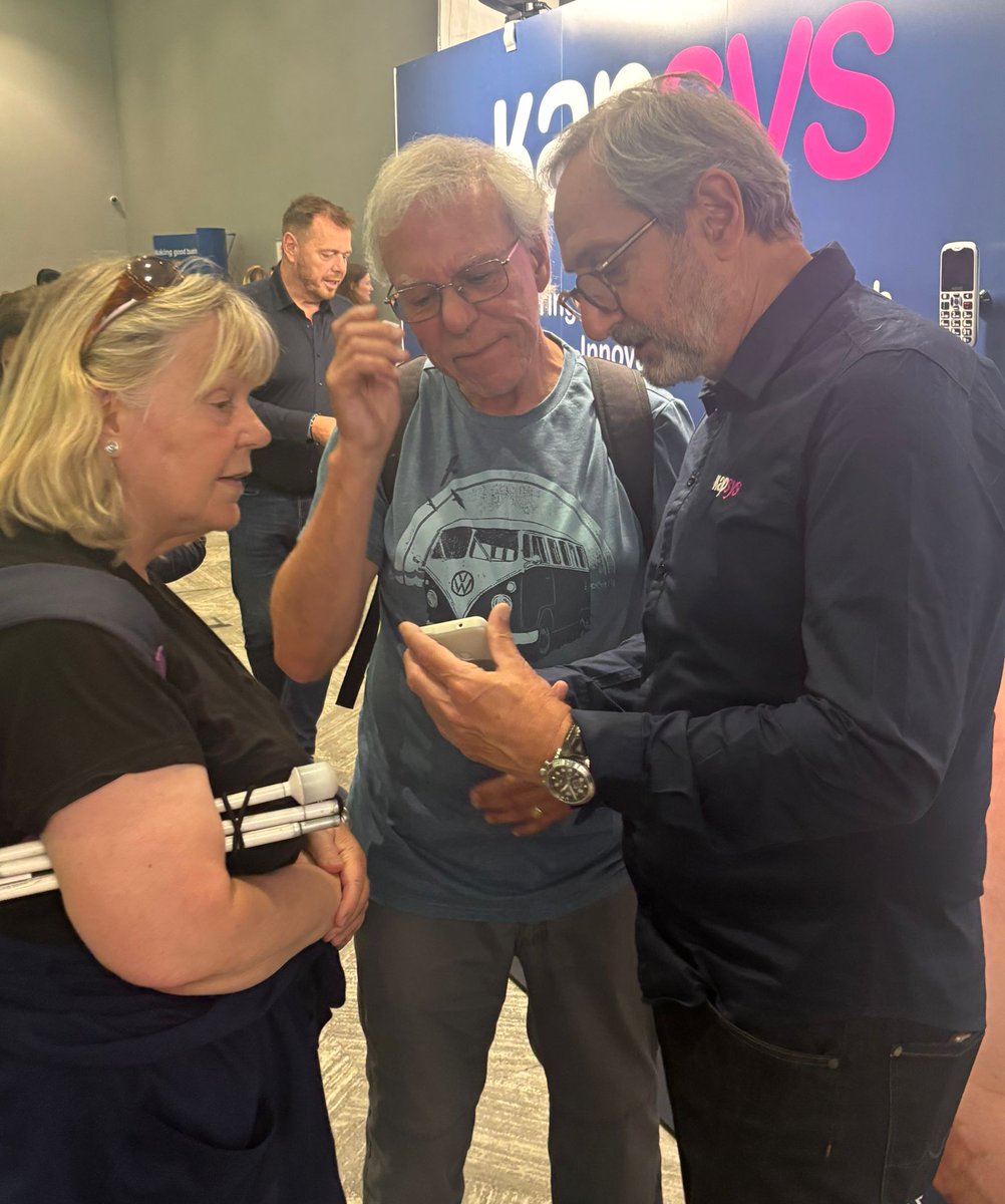 sightandsoundt's tweet photo. ...and our CEO Glenn Tookey right in the thick of it!  

Our brand new yet to be released products - Luna Glasses and KapX from @KapsysGroup caused great amazement 🤯 

Away from the stand, seminars from @KapsysGroup @wewalkio and @LetsEnvision were definite highlights! https://t.co/J4HW2P8xIk