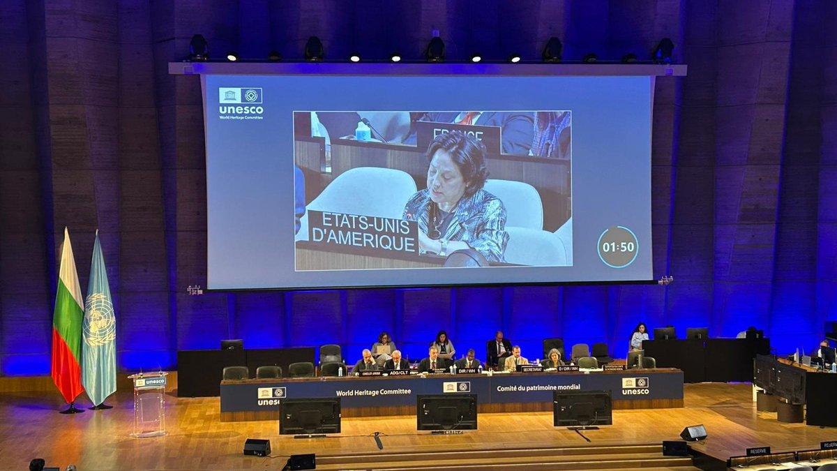 USUNESCO's tweet image. At the 47th @UNESCO World Heritage Committee, the 🇺🇸reaffirmed its commitment to protecting global heritage through disaster risk management and cutting-edge technologies like AI to help heritage professionals safeguard our global legacy.
#WorldHeritage #47WHC #1972Convention