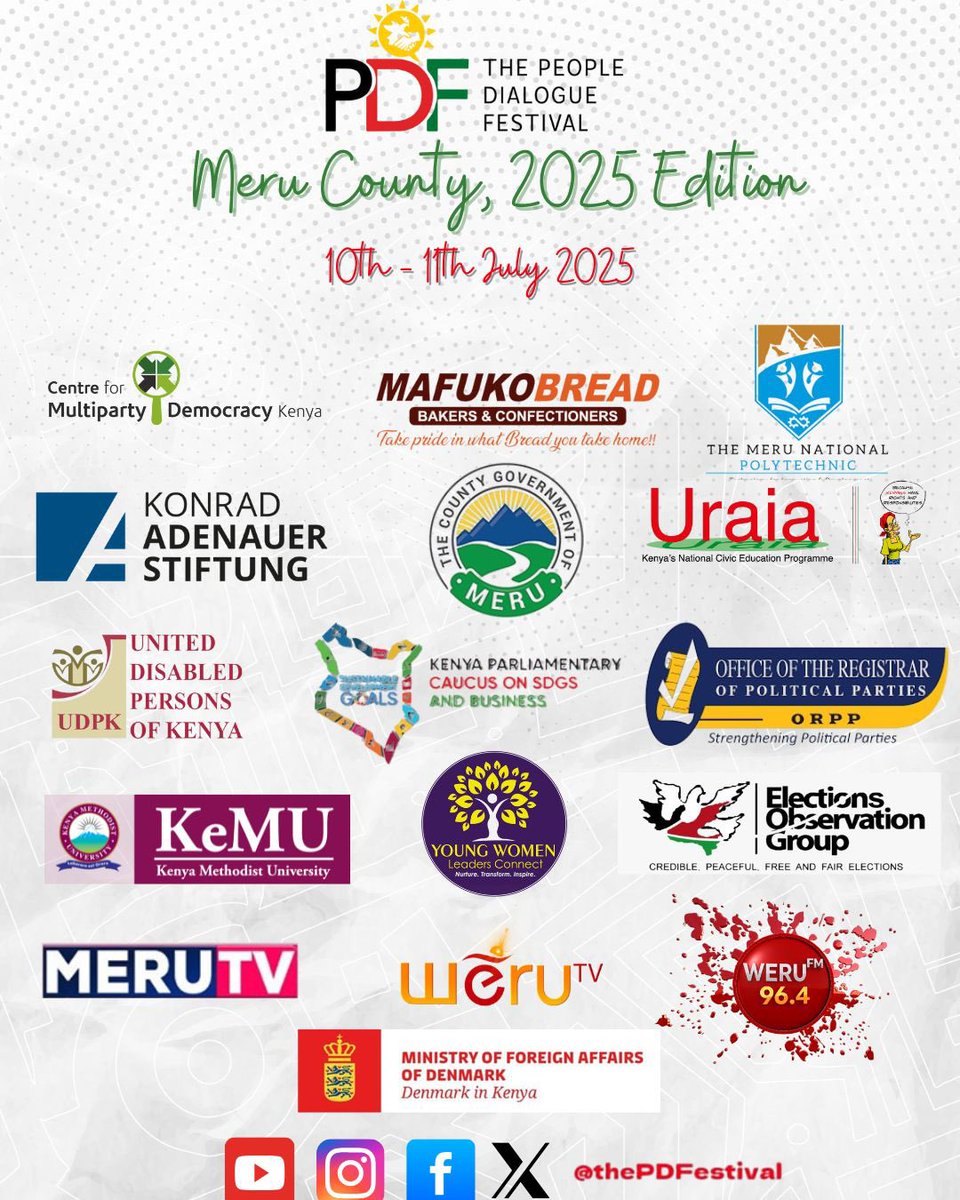 The Centre for Multiparty Democracy Kenya (@cmdkenya) on Twitter photo <a href="/YWLC_Kenya/">Young Women Leaders Connect. YWLC.</a> <a href="/elogkenya/">ELOG Kenya</a> It takes collective effort to build meaningful dialogueโand weโre proud to walk this journey with partners who believe in inclusive governance, civic engagement, and sustainable development.
๐๐ฝ To all the institutions, organizations, and networks standing with us in making the <a href="/YWLC_Kenya/">Young Women Leaders Connect. YWLC.</a> <a href="/elogkenya/">ELOG Kenya</a> It takes collective effort to build meaningful dialogueโand weโre proud to walk this journey with partners who believe in inclusive governance, civic engagement, and sustainable development.
๐๐ฝ To all the institutions, organizations, and networks standing with us in making the