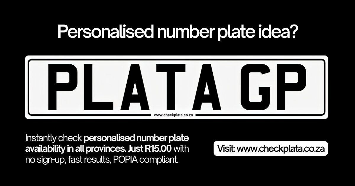 0simudn's tweet photo. I saw a "BMW GP" number plate recently and wondered if "ALFA GP" was available. Turns out, checking personalized number plate availability involves calling, emailing or visiting the DLTC.

So I made: https://t.co/Jbf8Sb6TSd

Fast, cheap, secure, and no DLTC trip needed. https://t.co/8zhug1TihG